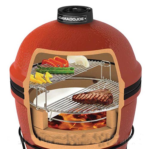 Barbecue Elettrico Kamado Joe cottura cibi ...