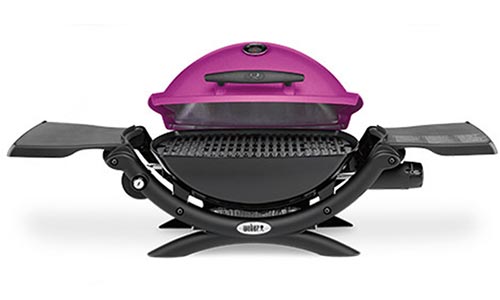 Barbecue a Gas Weber Fuchsia apertura ...