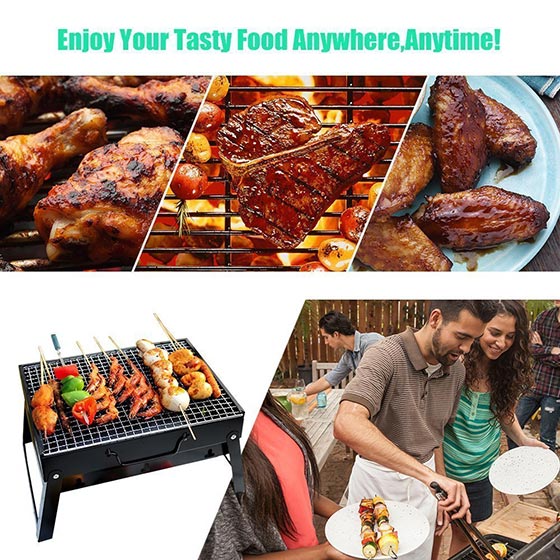 Barbecue a carbone portatile utilizzo ...