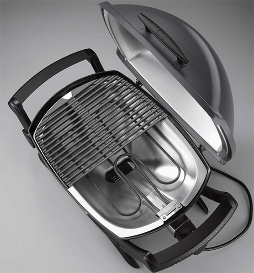Barbecue Elettrico Weber Nero Plus apertura ...