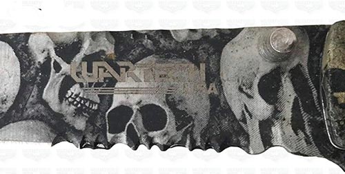Coltello Grey Skulls in acciaio inox serigrafato lama taglio ...