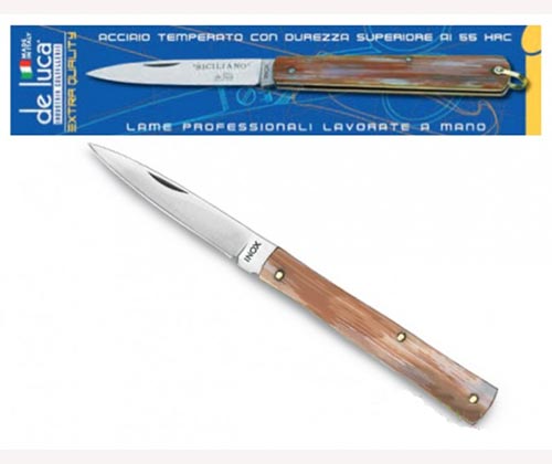 Coltello Siciliano Manico Inox cm. 20 confezione ...