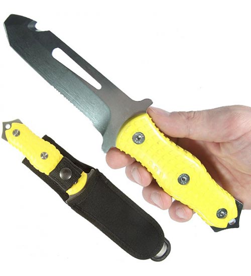 Coltello Sub Giallo alta visibilità struttura ...