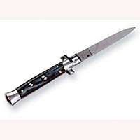 Coltello a Scatto Ausonia Inox Manico finto corno