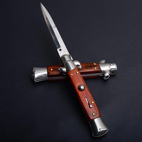 Coltello a scatto frontale Sopravvivenza chiusura ...