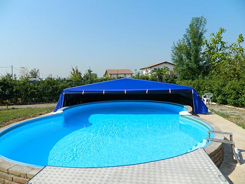 Copripiscina apertura ...