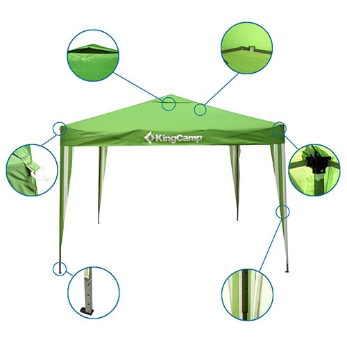 Gazebo Impermeabile KingCamp dettagli ...