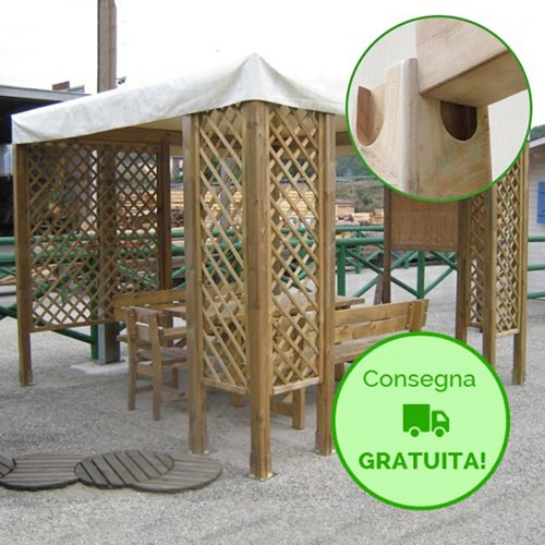 Gazebo Katia ad incasto struttura ...