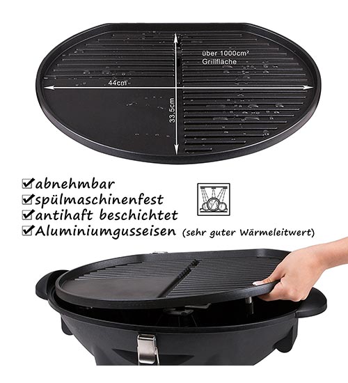 Grill Elettrico con Piedi piastra ...