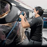 Levigatrice roto-orbitale GEX 150 Turbo al lavoro ...