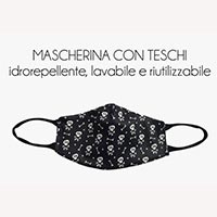 Mascherina nera con Teschi