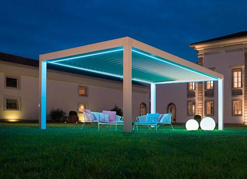 Pergole Bioclimatiche Autoportante illuminazione ...