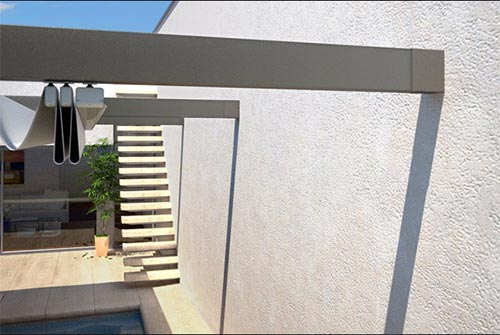 Pergole Bioclimatiche Tecnic One attacco a muro ...