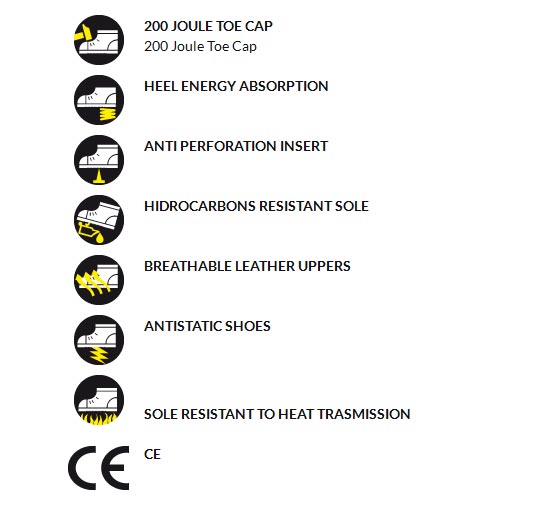 Dati Tecnici delle Scarpe Antinfortunistiche Geox ...