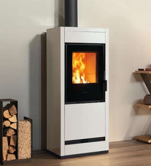 Stufa a Legna e Pellet E228 A funzionamento ...