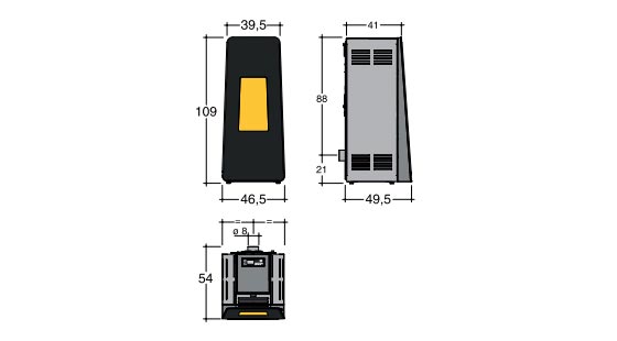 dimensioni delle Stufe a Pellet Life ...
