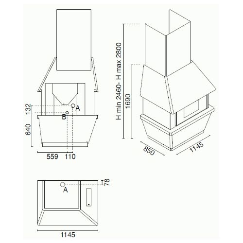 Stufe a pellet Donatello dimensioni ...