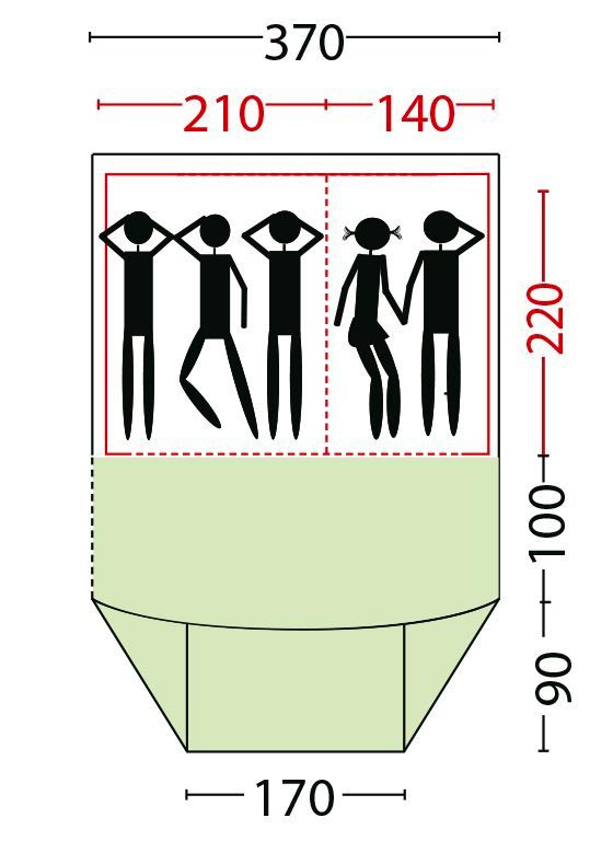 Tenda da campeggio gonfiabile dimensioni ...