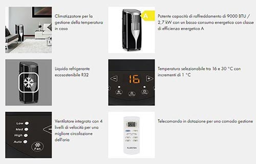 climatizzatore portatile New Breeze 9 caratteristiche ...