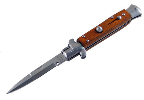Coltello Stiletto a Scatto lama taglio superaffilata ...