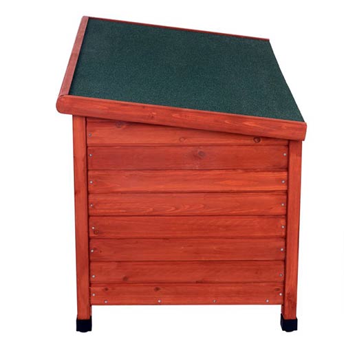 Cuccia per cani Woody con tetto piano bitume materiale ...