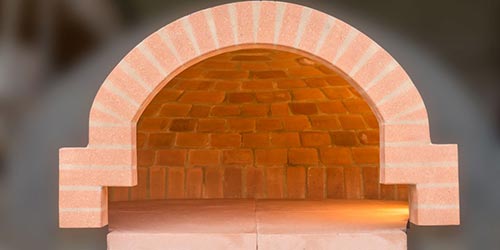 Forni a legna Prefabbricato mattone ingresso ...