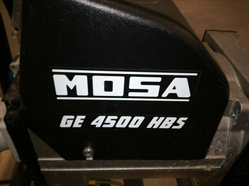 Generatore Mosa 4500 LBS funzionamento tecnico ...
