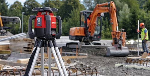 Livella Laser Rotante Trigon funzionamento cantiere ...