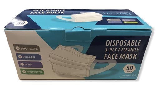 MASCHERINA 3 STRATI CHIRURGICA Classe A CE -FDA confezione ...