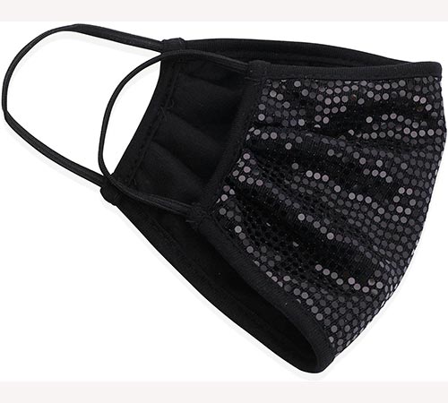 Mascherina Donna Paillettes elastici orecchie ...