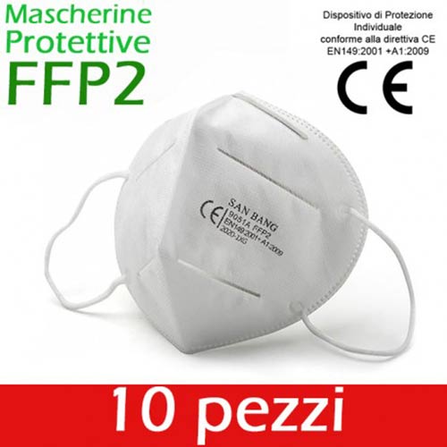 Mascherina FFP2 KN95 senza valvola confezione vendita facciale ...