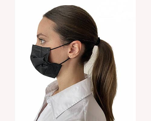 Mascherina FFP2 colore nero monouso utilizzo ...