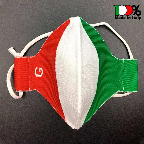 Mascherina in tessuto lavabile Tricolore fuzionamento ...