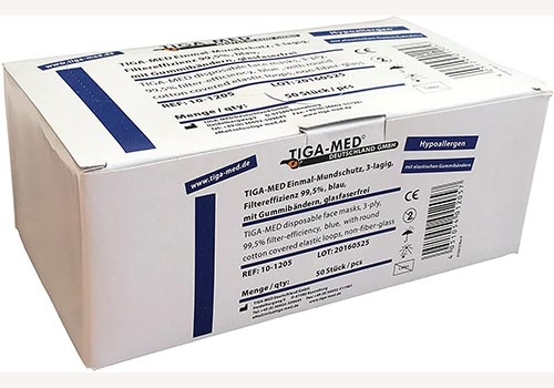 Mascherina medica monouso colore blu confezione ...