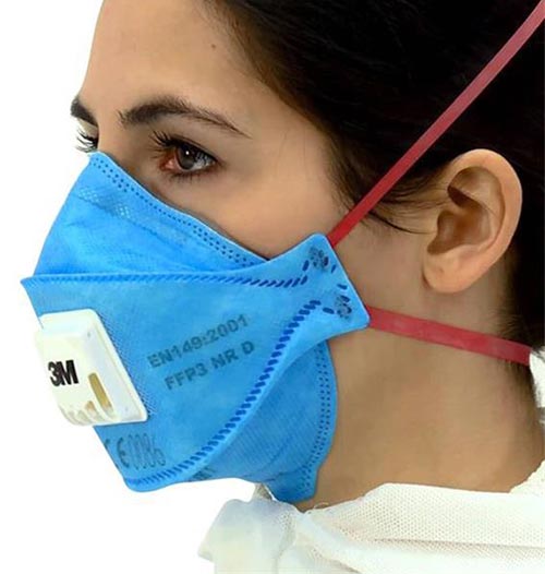 Mascherina monouso 3M FFP3 Aura 9432+ utilizzo facciale ...