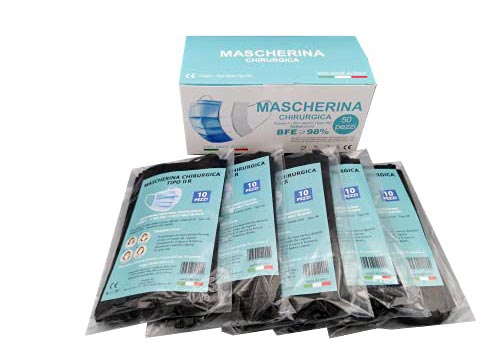 Mascherine Chirurgiche Nere confezioni vendita ...