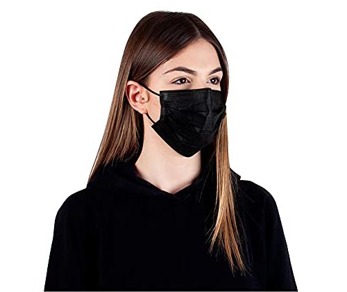 Mascherine Chirurgiche Nere funzionamento visuale faccia volto ...