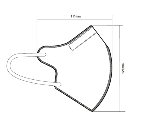 Mascherine FFP2 Viola Taglia Piccola misure tecniche ...