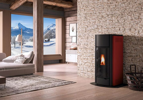 Stufa a pellet Ecofire Julie 9 struttura riscaldamento ...