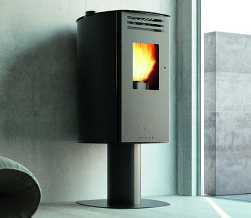 Stufa a pellet VISION by Anselmo Cola funzionamento ...