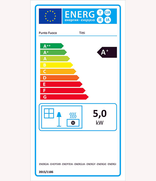 Stufa a pellet ventilata Titti rendimento ...