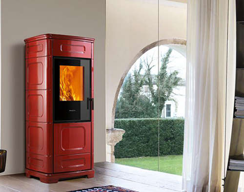 Stufa a pellet ermetica ventilata ANGELA EVO caratteristiche ...