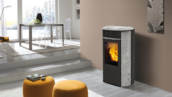 Stufe a Pellet ARIS UP2 Pietra Ollare utilizzo impiego ...