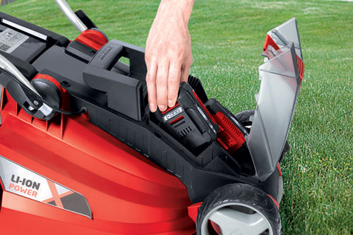 Tagliaerba a batteria Einhell funzionamento taglio ...