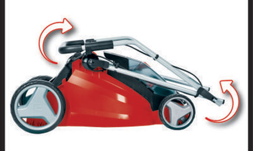 Tagliaerba a batteria einhell GE-CM 43 chiusura macchina ripostiglio ...