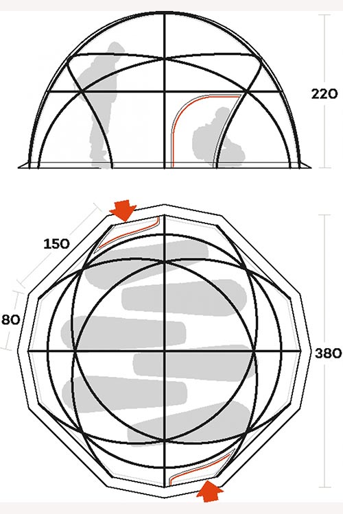 Tenda Campeggio Colle Sud dimensioni ...