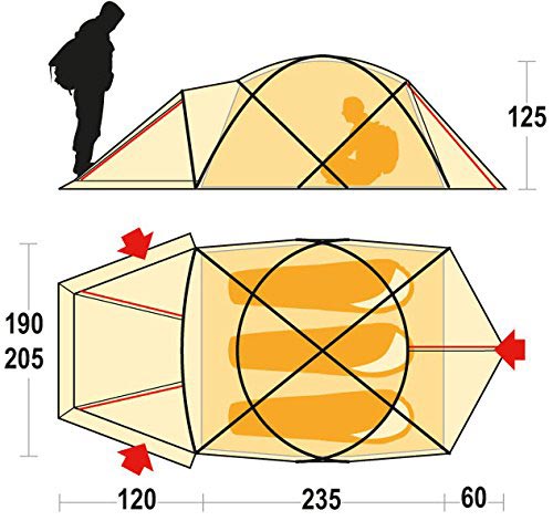 Tenda Campeggio Snowbound dimensioni utilizzo ...