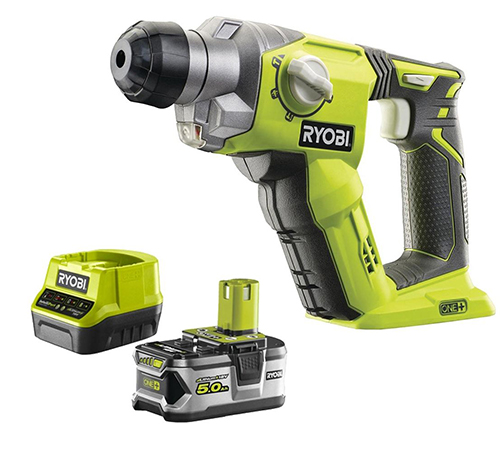 Trapano tassellatore a batteria 18V 5Ah RYOBI R18SDS funzionamento caratteristiche ...