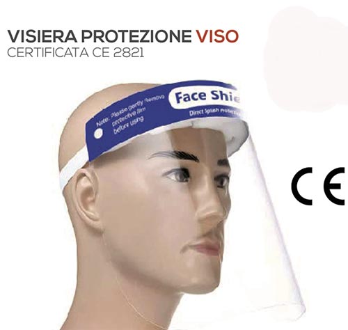 VISIERA PROTEZIONE VISO HIGH QUALITY CERTIFICATA CE 2821 struttura ...