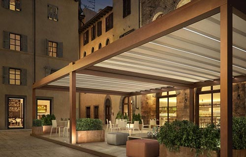 pergola in alluminio Rialto funzionamento tecnico ...